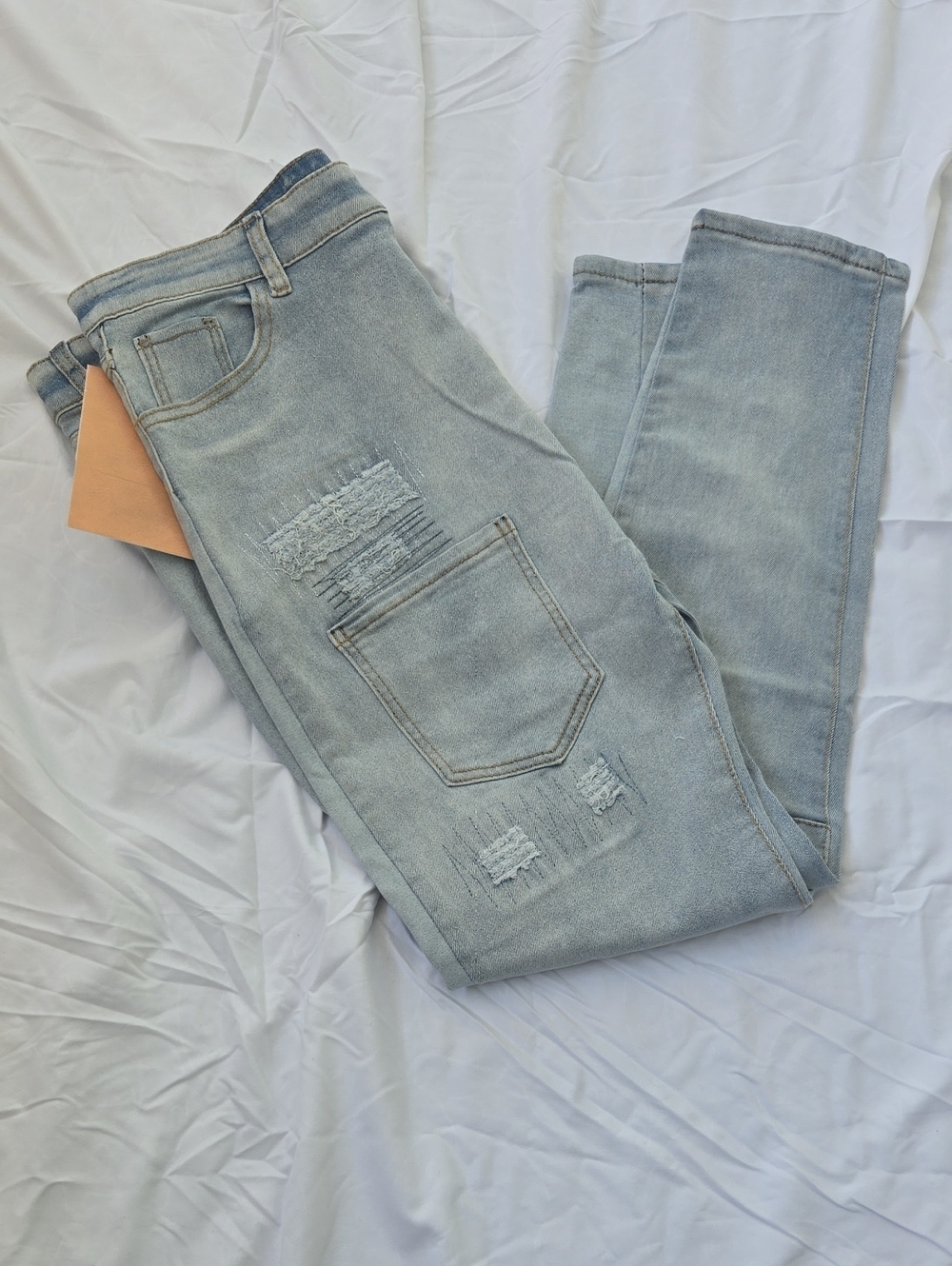 Men's Jeans,New, Interesting Pocket And Stich Design On Front And Back Of Pants.